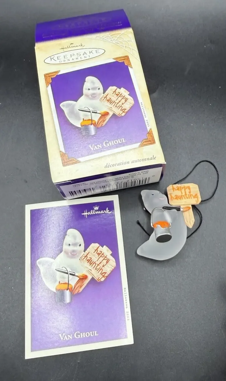 Hallmark Van Ghoul Halloween Keepsake Ornament Ghost 2003 QFO6007 MIB! -44D